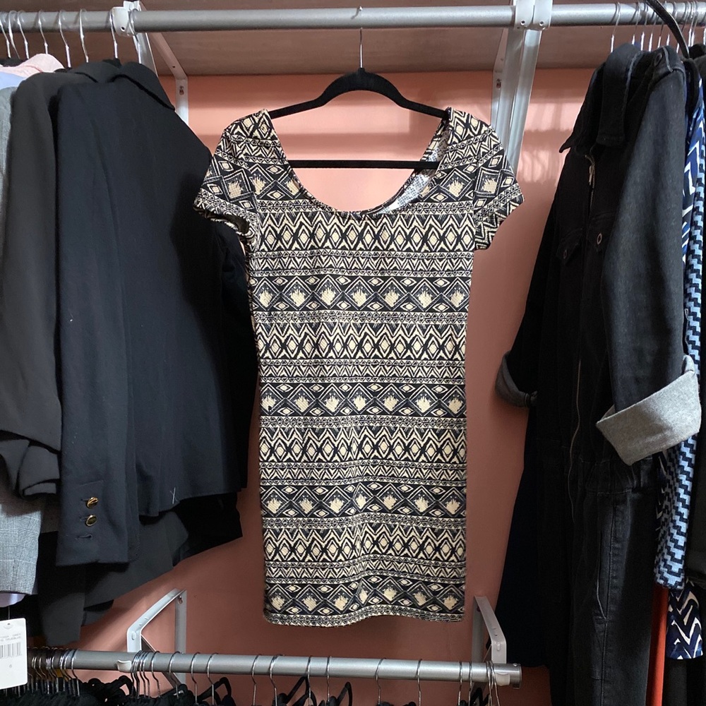 Aztec Design Mini Dress